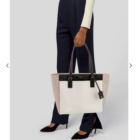 EUC Kate Spade Cameron Colorblock Saffiano Leather Laptop Tote Bag - Picture 2 of 16